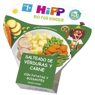 Hipp Bio Salteado De Verduras,Carne,Patatas Y Guisantes, 250 G