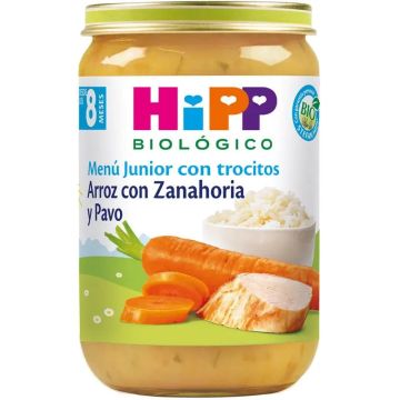 Hipp Bio Tarrito De Arroz Con Zanahoria Y Pavo, 220 G