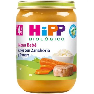 Hipp Bio Tarrito De Arroz Con Zanahoria Y Ternera, 190 G