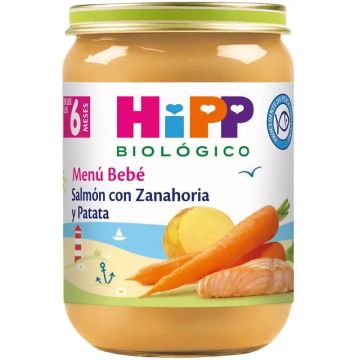 Hipp Bio Tarrito De Salmón Con Zanahoria Y Patata, 190 G