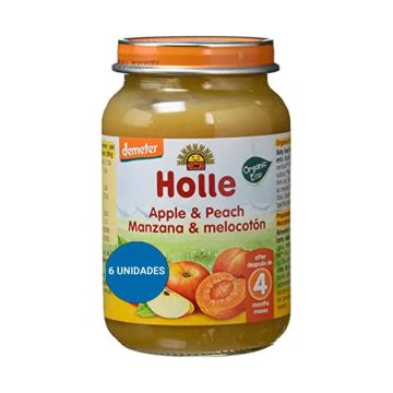 Holle Tarrito Manzana Y Melocotón, 6 Unidades