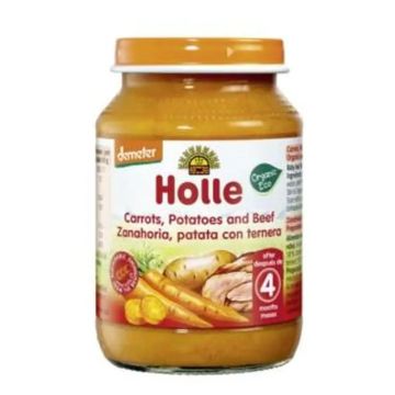 Holle Tarrito Zanahoria Patata Con Ternera 4Meses 190Gr.