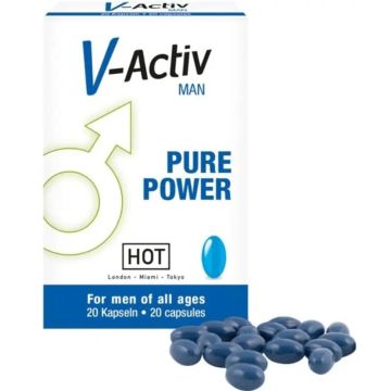 Hot V-Activ Cápsulas Para Hombre, 20 Cápsulas