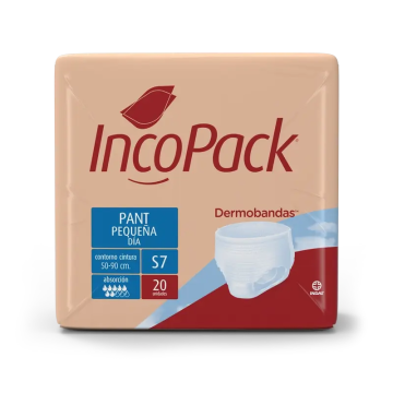 Incopack Pant Absorbente Día Talla Pequeña, 80 unidades