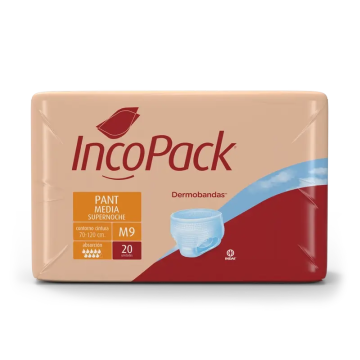 Incopack Anatómico Elástico Súper Noche Talla Mediana , 80 unidades