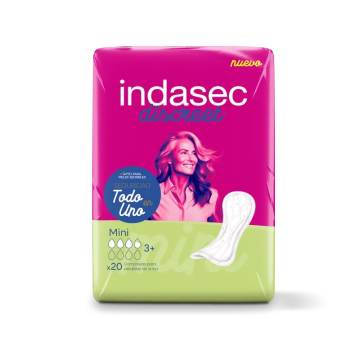 Indasec Discreet Compresa Incontinencia Mini , 20 unidades