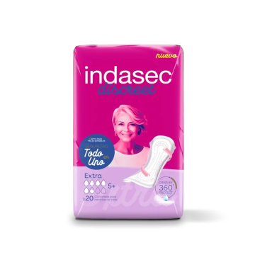Indasec Discreet Compresa Incontinencia Extra , 20 unidades