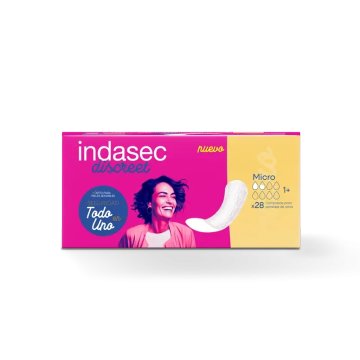 Indasec Discreet Compresa Incontinencia Micro , 28 unidades
