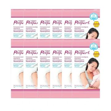 Indasec Pospart Compresa Normal Con Alas , 12 x 10 unidades