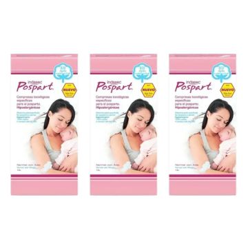Indasec Pospart Compresa Normal Con Alas , 3 x 10 unidades