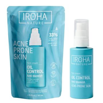 Iroha Nature Oily Skin Crema Seborreguladora Antiimperfecciones , 50 ml