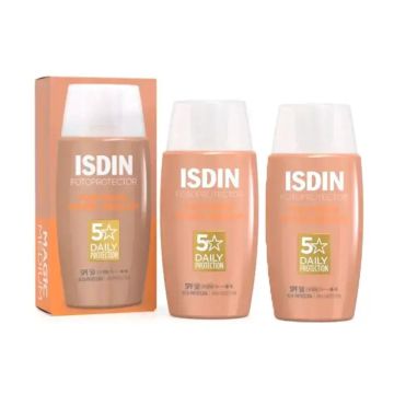 Isdin Fotoprotector Fusion Water Color Medium SPF 50, Pack 2 x 50 ml