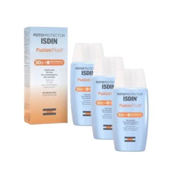 Isdin Fotoprotector Fusion Fluid Spf 50+ Piel Sensible, 3X50 Ml