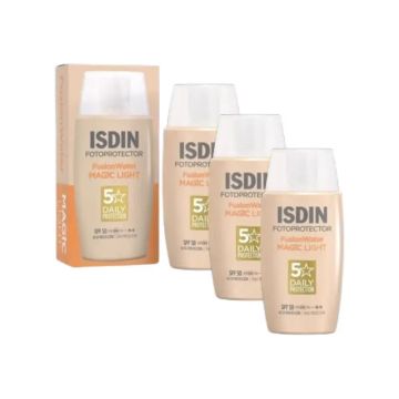 Isdin Fotoprotector Fusion Water Color Light Spf 50, 3X50 Ml