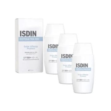 Isdin Fotoultra 100 Solar Allergy Fusion Fluid Spf50+, 3X50 Ml