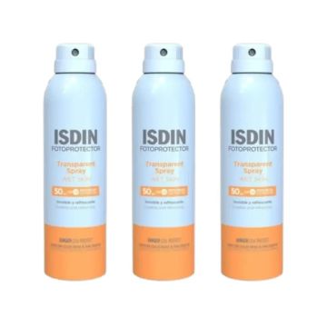 Isdin Transparent Spray Wet Skin Spf50, 3X250 Ml