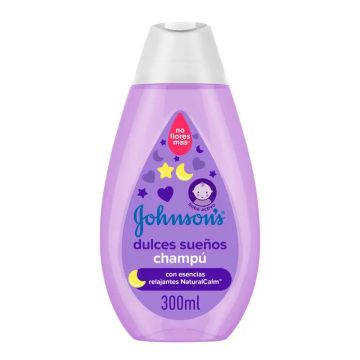 Johnson'S Baby Dulces Sueños, Champú con Esencias Relajantes Naturalcalm,Lavanda y Manzanilla, 300 ml