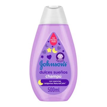 Johnson'S Baby Dulces Sueños, Champú con Esencias Relajantes Naturalcalm,Lavanda y Manzanilla, 500 ml