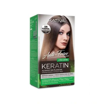 Kativa Keratin Alisado Sin Plancha Xtra Shine , 1 pack