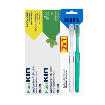 KIN FluorkIN 125 Pack 2 unidades + Cepillo Medio 2X1