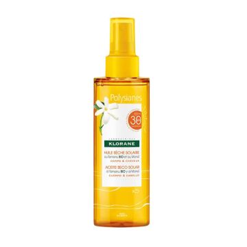 Klorane Polysianes Aceite Seco Solar Al Tamanu Bio Y Monoi SPF 30, 200 ml