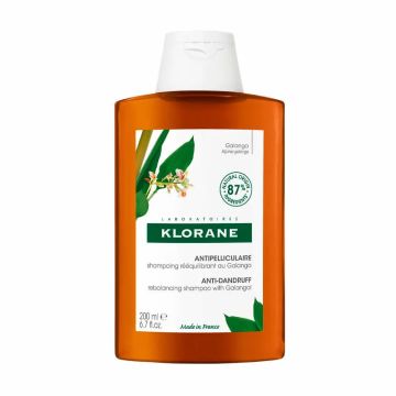 Klorane Champú Reequilibrante Anticaspa con Galanga, 200 ml