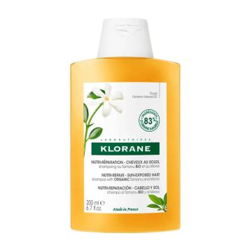 Klorane Champú Nutritivo Cabellos Expuestos al Sol Al Tamanu Bio Y Monoi, 200 ml