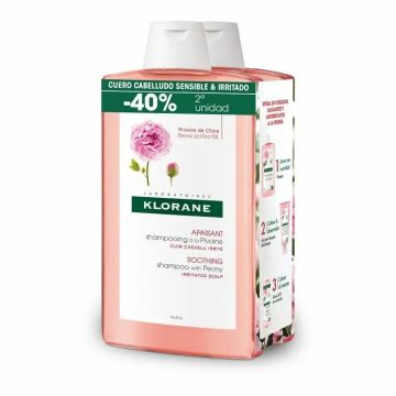 Klorane Duplo Champú Calmante Y Antiirritante A La Peonía - Cuero CabelludoSensible E Irritado 400 Ml