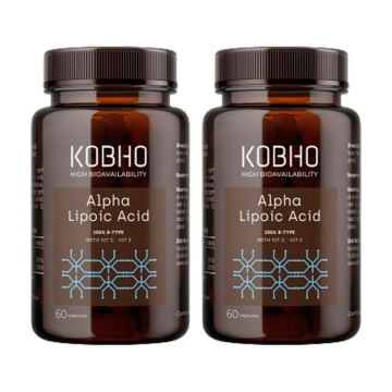 Kobho Labs Duplo Suplemento Ácido Alfa Lipoico, 2 x 3 x 60 cápsulas