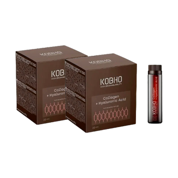 Kobho Labs Duplo Suplemento Colágeno + Ácido Hialurónico, 2 x 20 viales