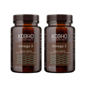 Kobho Labs Duplo Suplemento Omega-3, 2 x 3 x 60 cápsulas
