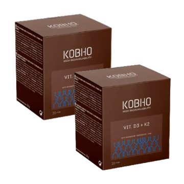 Kobho Labs Duplo Suplemento Vitamina D3 + K2, 2 x 20 viales