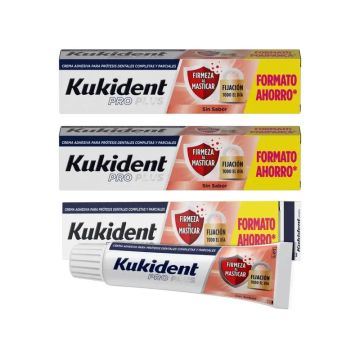 Kukident Triplo Pro Plus Firmeza Al Masticar, 3 X 57 Gr