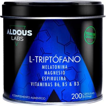 Aldous Labs L-Triptófano Premium Melatonina 1,78 mg Magnesio, 200 cápsulasVegetales