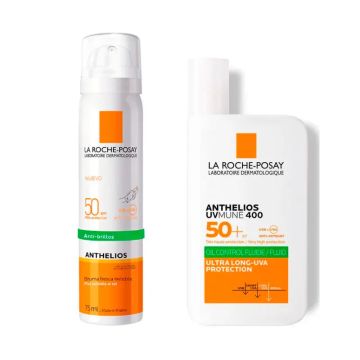 La Roche Posay Pack Anthelios Bruma Facial Spf50 75Ml + Uvmune 400 Oil ControlSpf50+ 50Ml
