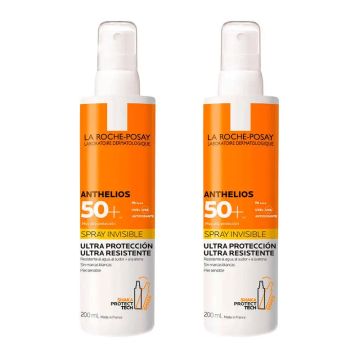 La Roche Posay Anthelios Pack Spray Invisible SPF 50+ Protector Solar Cuerpo,2X200 ml