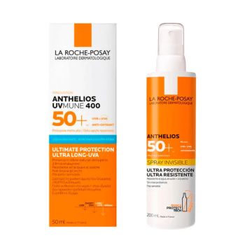 La Roche Posay Pack Anthelios Uvmune 400 Spf50+ 50Ml + Spray Invisible Spf50+200Ml