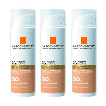 La Roche Posay Triplo Anthelios Age Correct Spf50 Color, 3 X 50 Ml