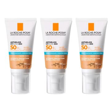 La Roche Posay Triplo Anthelios Crema Color Spf 50+ Piel Sensible, 3 X 50 Ml