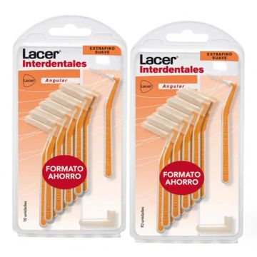 Lacer Duplo Cepillo Interdental Angular Extrafino Suave 2 x 10 unidades