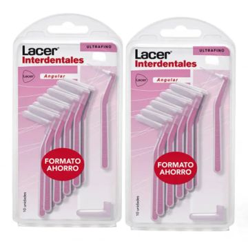 Lacer Duplo Cepillo Interdental Angular Ultrafino 2x10 unidades