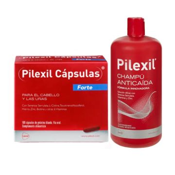 Pilexil Pack Anticaida forte (Capsulas forte 100 + champú anticaida 900 ml)