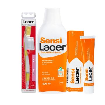 Lacer Pack Sensilacer Dientes sensibles (Colutorio+ pasta de dientes + cepillode dientes)