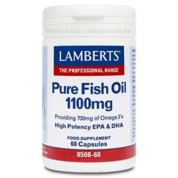 Lamberts Aceite De Pescado Puro-Omega 3 Alta Pot. 60Perla