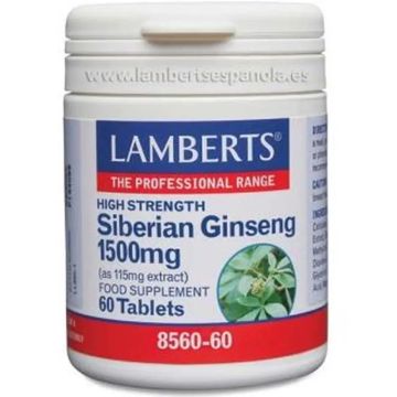 Lamberts Ginseng Siberiano 1.500Mg. 60 Comprimidos