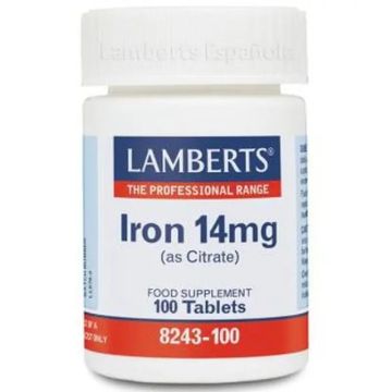 Lamberts Hierro 14 Mg.Citrato 100 Comprimidos