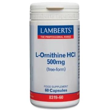 Lamberts L-Ornitina Hcl 500 Mg. 60 Cápsulas