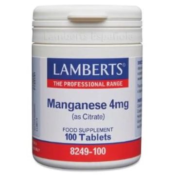 Lamberts Manganeso Citrato 4Mg. 100 Cápsulas