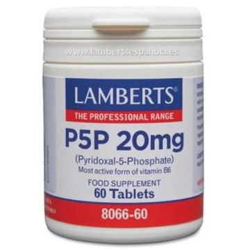 Lamberts P5P 20Mg. Piridoxal-5-Fosfato 60 Comprimidos