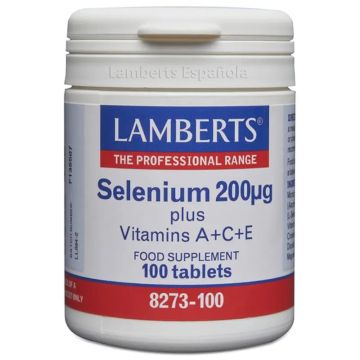 Lamberts Selenio 200 Mcg Vitaminas A+C+E  100 tabletas